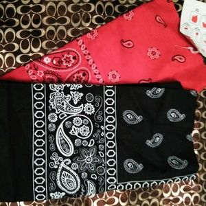 ❤️Red and Black bandanas